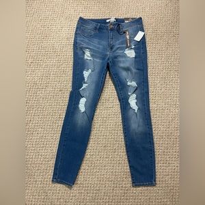 New refuge denim skin tight leggings size 12